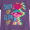 Girls' - Trolls - Show Up Glow Up Poppy Fitted Short Sleeve Graphic T-Shirt - 2 of 4