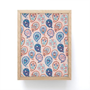 Pimlada Phuapradit Floral Paisley Half Drop Framed Mini Art Print 4" (H) x 3" (W) x 1" (D) - Society6 - 1 of 3
