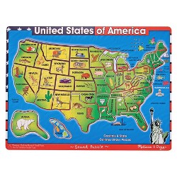 Melissa And Doug Usa Floor Puzzle Melissa & Doug Usa Map Kids' Wooden Puzzle - 45Pc : Target