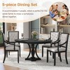YOOCOZZ 5-Piece Retro Dining Set with Extendable Round Table - 3 of 4