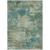 HomeRoots 5' X 8' Teal Blue Beige And Denim Blue Abstract Washable Indoor Outdoor Area Rug - 4 of 4