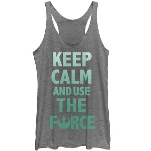Women's Star Wars Keep Calm and Use the Force Racerback Tank Top - 1 of 3