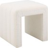 SEVOBAL Ottomans and Benches Modern Teddy Velvet Ottoman Footrest, Vanity Stool, and Shoe Bench for Makeup Room, White, 47.00"*36.50"*42.00" - 2 of 4