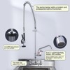 WOWOW Commercial 21 in. H Triple-Handle Pull Down Sprayer Kitchen Faucet with Pre-Rinse Sprayer in Chrome - 4 of 4