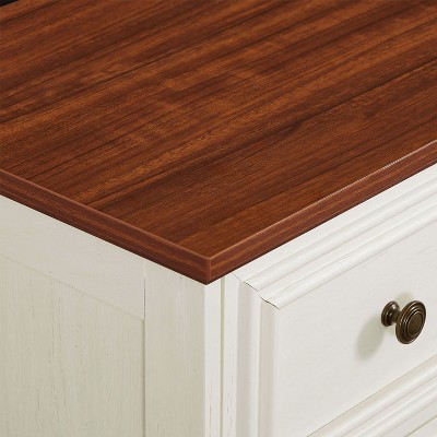 Okak 5/7-Drawer Dresser with Farmhouse Modern Fusion Ample Storage, Beveled Base for Stability, Scratch-Resistant for Bedroom/Entryway