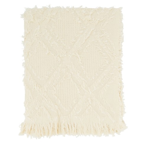 50x60 Hannah Cotton Tufted Throw Blanket : Target