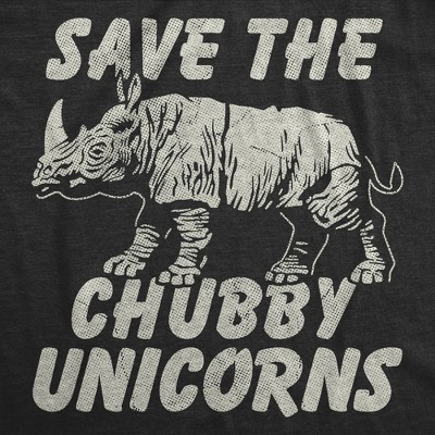 Мужские футболки Crazy Dog T-Shirts, Inc. Mens Funny T Shirts Save The Chubby Unicorns Sarcastic Rhino Graphic Novelty Tee for Men - Crazy Dog Men's T Shirt for Animal Lovers Black M — фото 2