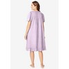 Dreams & Co. Plus Size Short Floral Print Cotton Gown - 3 of 4