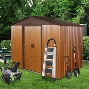 NicBex  Outdoor Metal Storage Shed with Lockable Doors for Backyard Garden,Patio - 1 of 4