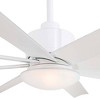 65" Minka Aire Modern Outdoor Ceiling Fan with LED Light Remote Control Flat White Tinted Opal Glass Wet Rated for Patio Exterior - 3 of 4