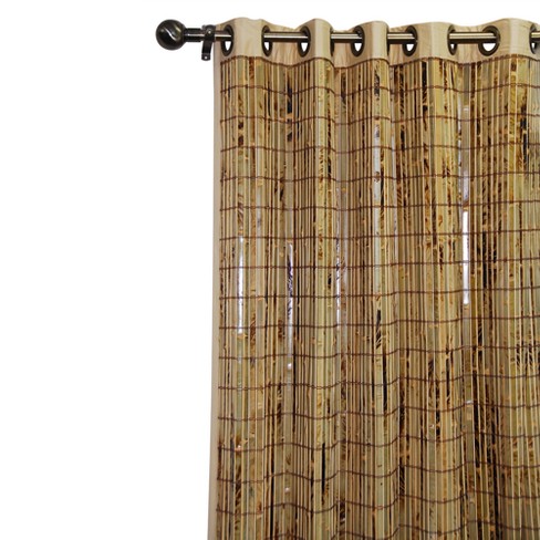 54 X84 Curtain Panel Bamboo Grommet Tan Versailles Home