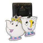 Disney Beauty and the Beast Mrs. Potts & Chip Rubber Luggage Tag Set