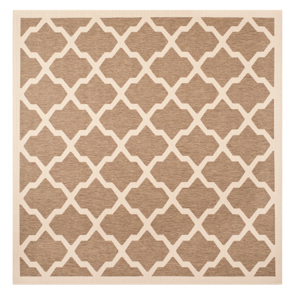  Square Amherst Evie Outdoor Rug Brown/Bone