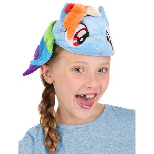 HalloweenCostumes.com One Size Fits Most  Girl  My Little Pony Rainbow Dash Face Headband Accessory, Orange/Blue/Blue - 1 of 4