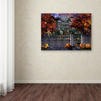 Nicky Boehme Halloween House Canvas Art in Vibrant Colors