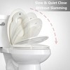 Whizmax Toilet Seat with Slow Soft Close - Easy to Install and Clean, Never Loosens - 3 of 4