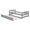 Twin Size Daybed, Wooden Platform Bed Frame with Twin Size Trundle Bed -ModernLuxe - 4 of 4