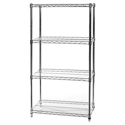 Shelving.com Chrome Wire Shelving with 4 Tier Shelves -