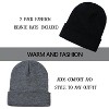 MSDC 1&2 Pack Beanie for Men Women Slouchy Beanie Hats Winter Knit Caps Soft Ski Hat Unisex - 2 of 4