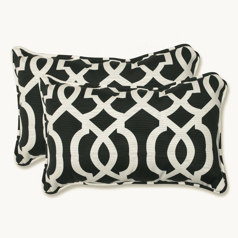 Geometric 2pc Outdoor Decorative Throw Pillows - Pillow Perfect, 1 of 6