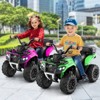 Costway 6V Toddler Ride On Electric Car ATV with Lights & Music & USB Port Storage Box Toy Car Red/Blue/Khaki/Green/Pink - 4 of 4