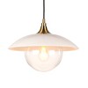 Hudson and Canal 14.5" Wide Pendant with Metal/Glass Shade - 3 of 4