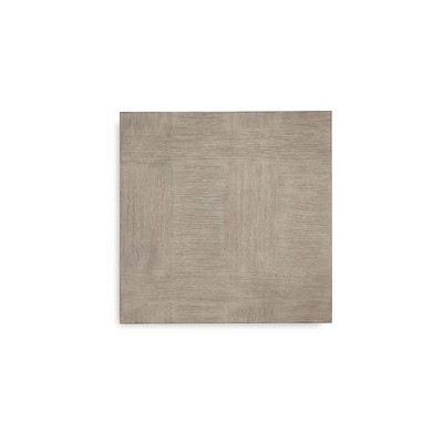 Light Grayish Brown Square Wood End Table