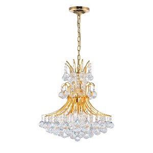 CWI Lighting Princess 8 Light Down Chandelier With Gold Finish - 1 of 2