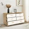 Resenkos Wood 6 Drawer Double Dresser for Bedroom, Chest of Drawers for Closet, Living Room, Hallway, Nursery, White&Rosewood - 4 of 4