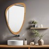 WallBeyond 19.5"x30.5" Cobblestone Wall Mirror Walnut Brown - 3 of 4