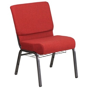 Emma and Oliver 21"W Church/Reception Guest Chair with Communion Cup Book Rack - 1 of 4