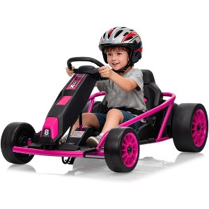 24V Go Kart for Kids 8+ Years,300W*2 Extra Powerful Motors,8.1MPH High Speed Drifting with Power Display - 1 of 4