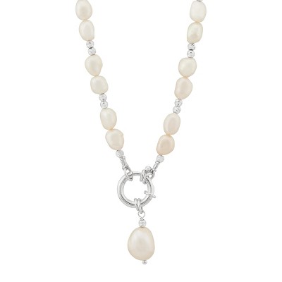 Silpada 'Forward' Sterling Silver Freshwater Pearl Pendant Necklace, 18"
