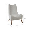 CAVINAS Faux Fur Accent Chair with Curved Back and Metal Sled Frame,Comfy Upholstered Living Room Chairs,Reading Chairs for Living Room - 3 of 4