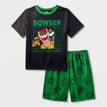 Boys' Super Mario Bowser 2pc Pajama Set - Green