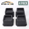 Aoibox Heavy Duty Adjustable Furniture Risers 2 Inch Bed Table Desk Chair Leg Extenders Non-Slip 4 Pack Black - 4 of 4