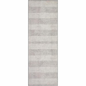 Modern Stripe Pattern Area Rug - Machine Washable, Non-Slip, Low-Pile Rug for Living Room, Bedroom, and Entryway - 1 of 4
