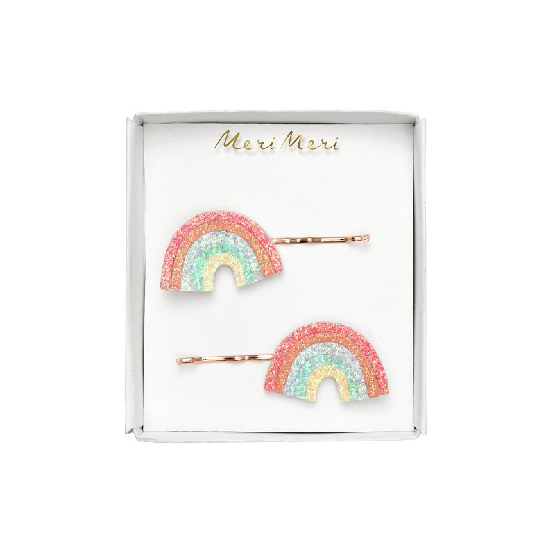 Meri Meri Glitter Rainbow Hair Slides (Pack of 2), 1 of 3