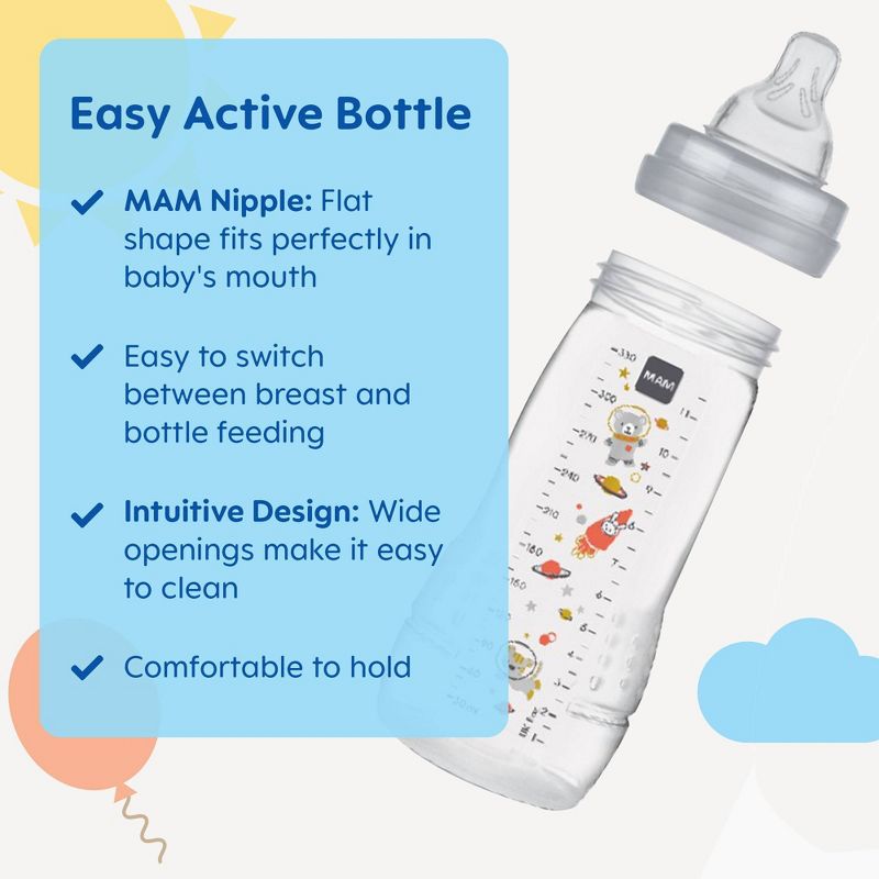 MAM 11 fl oz Easy Active Baby Bottle - 2pk, 3 of 7