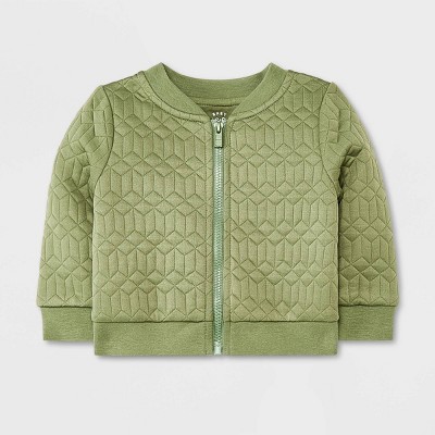 Image of Baby Girls' Bomber Jacket - Cat & Jack™ Sage Green 0-3M