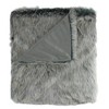 Northlight 50" x 60" Faux Fur Super Plush Throw Blanket - White/Gray - image 2 of 3