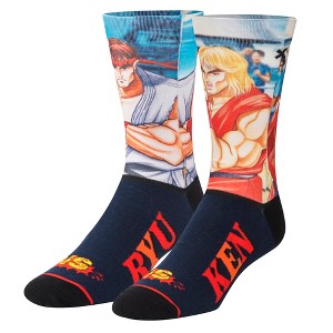 Odd Sox, Street Fighter 2 Characters Funny Crew Socks, Video Games, Assorted - 1 of 4