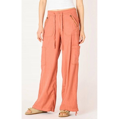 Women's Wide Leg Linen Cargo Pants - Dex Clothing
