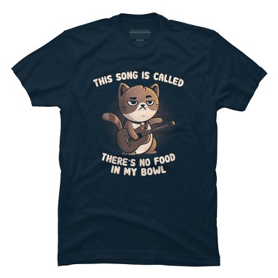 Men's Design By Humans Cat Song By EduEly T-Shirt