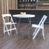 Emma and Oliver 2.63-Foot Round Granite White Plastic Folding Table - Event Table - image 2 of 4