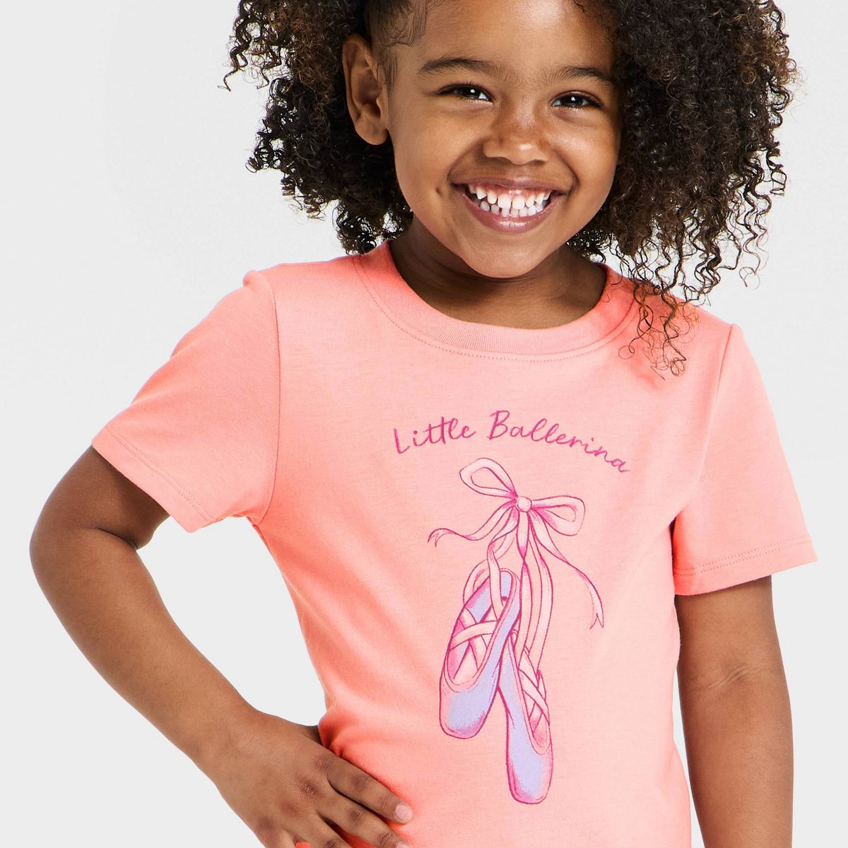 Toddler Girls' Classic Ballerina Graphic T-Shirt - Cat & Jack™ Pink - thumbnail 2