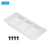 Unique Bargains Aluminum Rectangle with Mounting Screw Cabinet Air Vent Cover 2 Pcs - 3 of 4