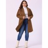 Women's Winter Notched Lapel Single Breasted with Pockets Pea Coats - Agnes Orinda - 2 of 4