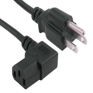 SANOXY 2 PACK of 10ft Universal Right Angle Power Cord (NEMA 5-15P to IEC320 C13R) - 1 of 1