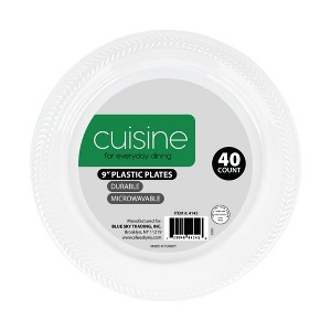 Next Level Stuff Disposable Plastic Plates - Durable and Microwavable Dinnerware for Weddings, Parties, and Everyday Use - 1 of 1
